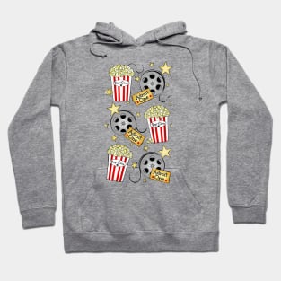 VIP Movie Night on white w/ pop corn Hoodie